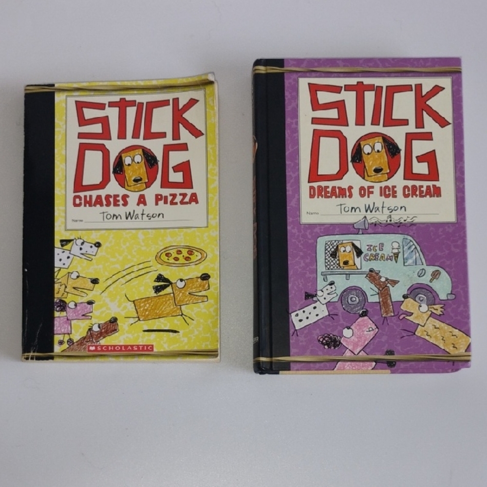 Scholastic Stick Dog Book Set - Yellow and Purple